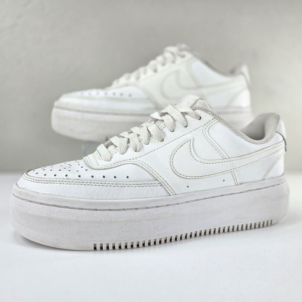 Nike White Platform Athletic Sneakers